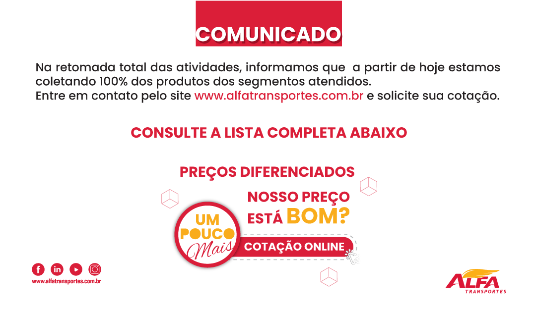 Retomada total Alfa Transportes