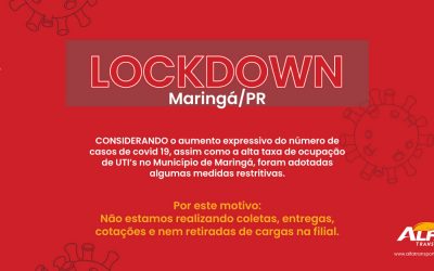 Aviso Lockdown Maringá/PR
