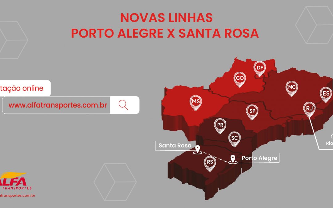 Novas rotas Porto Alegre X Santa Rosa