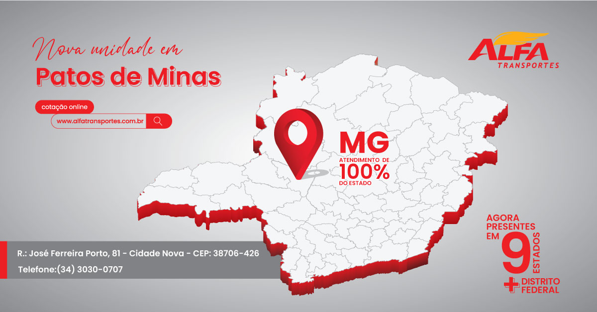Nova Unidade Patos de Minas/MG Alfa Transportes Nova Unidade Patos de Minas/MG Alfa Transportes